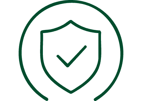 Icon representing the safety and reliability protection
